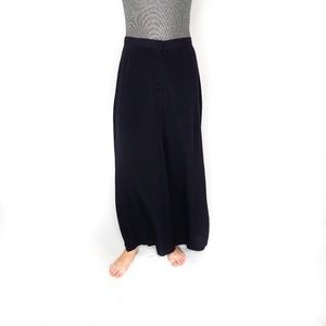 MARIE BERVAS Vintage Wide-Leg Black Flow Pants
